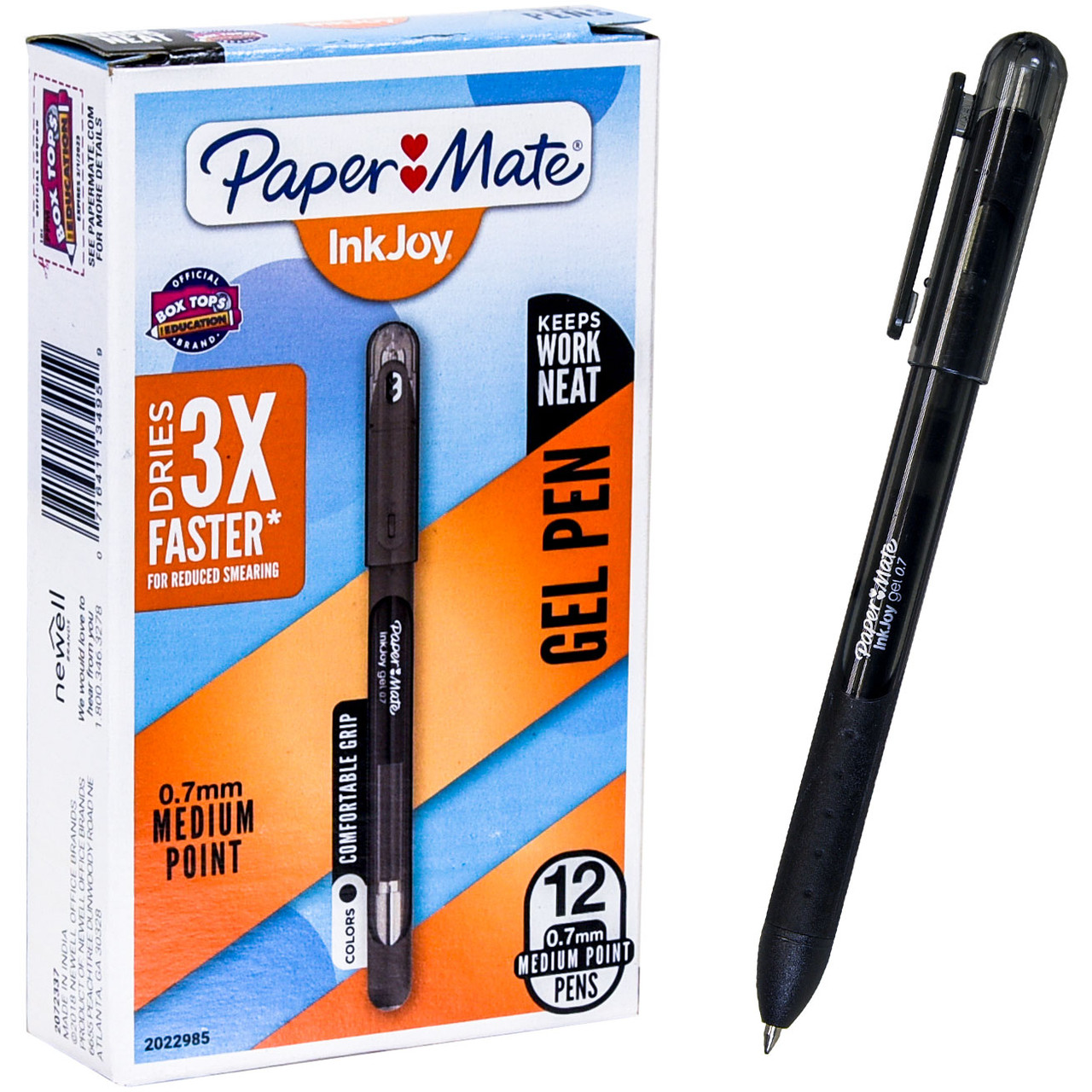 Paper Mate 2022985 InkJoy Gel 0.7 Stick Pens, Medium Point, Black Gel Ink